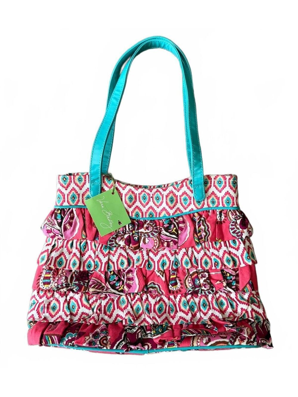 Vera Bradley NEW Cha Cha Shoulder Handbag Call Me Coral Cottage BOHO Coquette